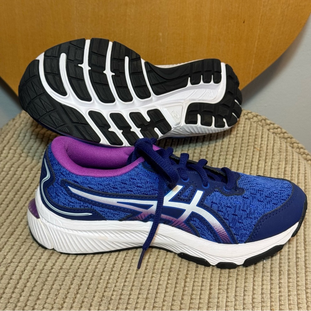 ASICS Youth Blue and Purple Running Shoes